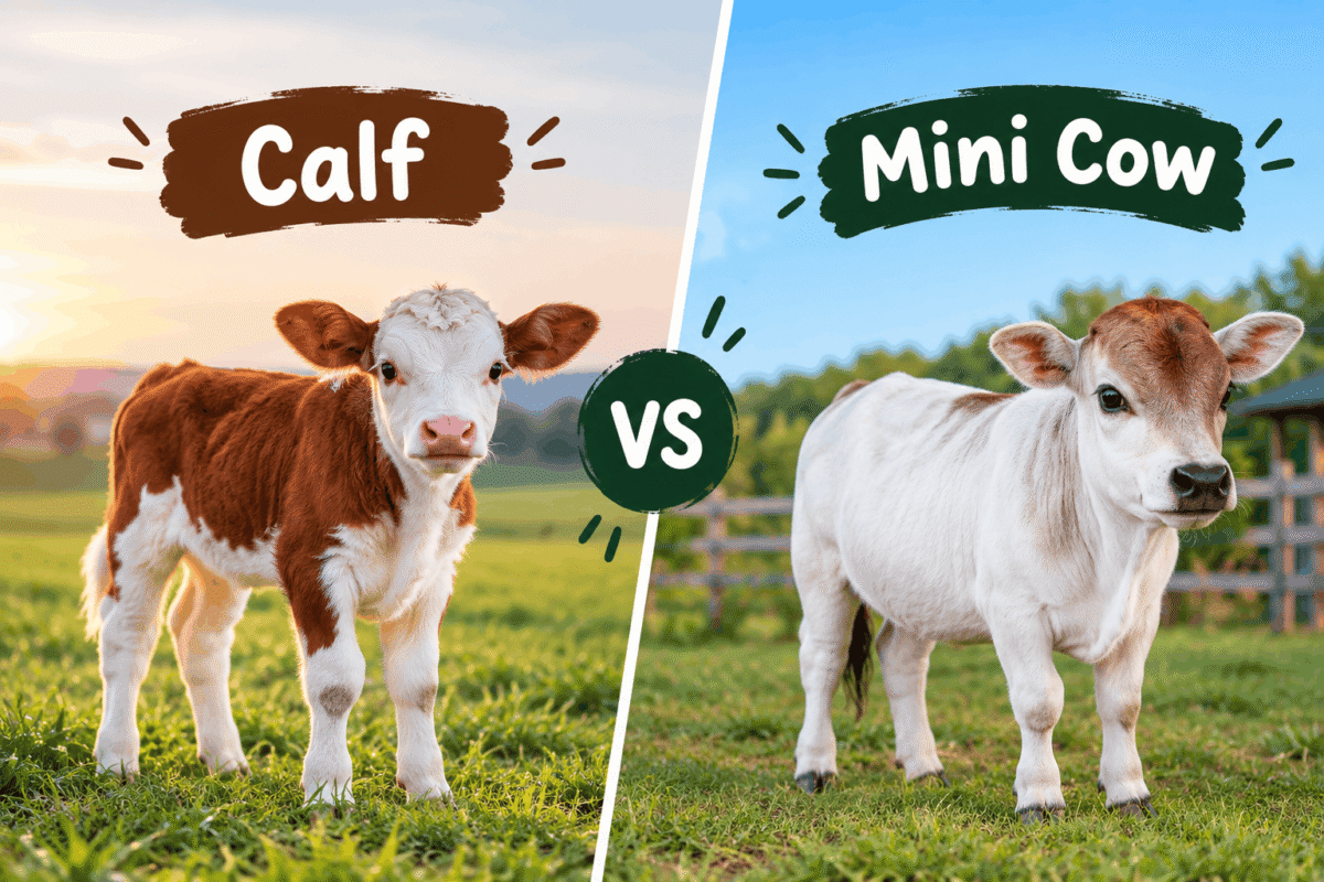 Mini cow Vs calf
